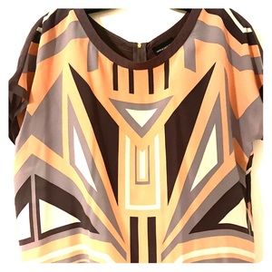 Silk blouse with back zip detail